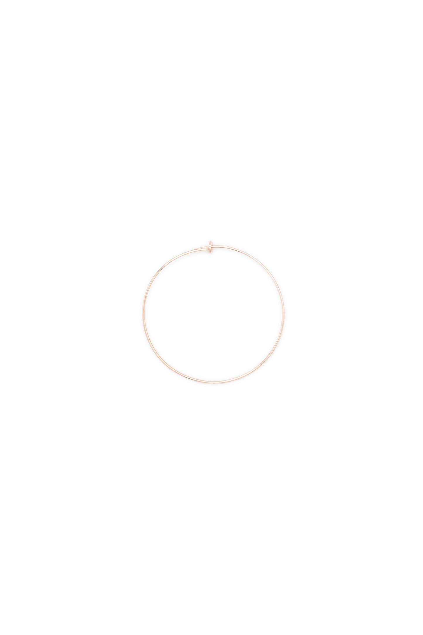Orecchino HOOPS grande arg 925°°° placcato oro rosa 24k Ø 40 mm