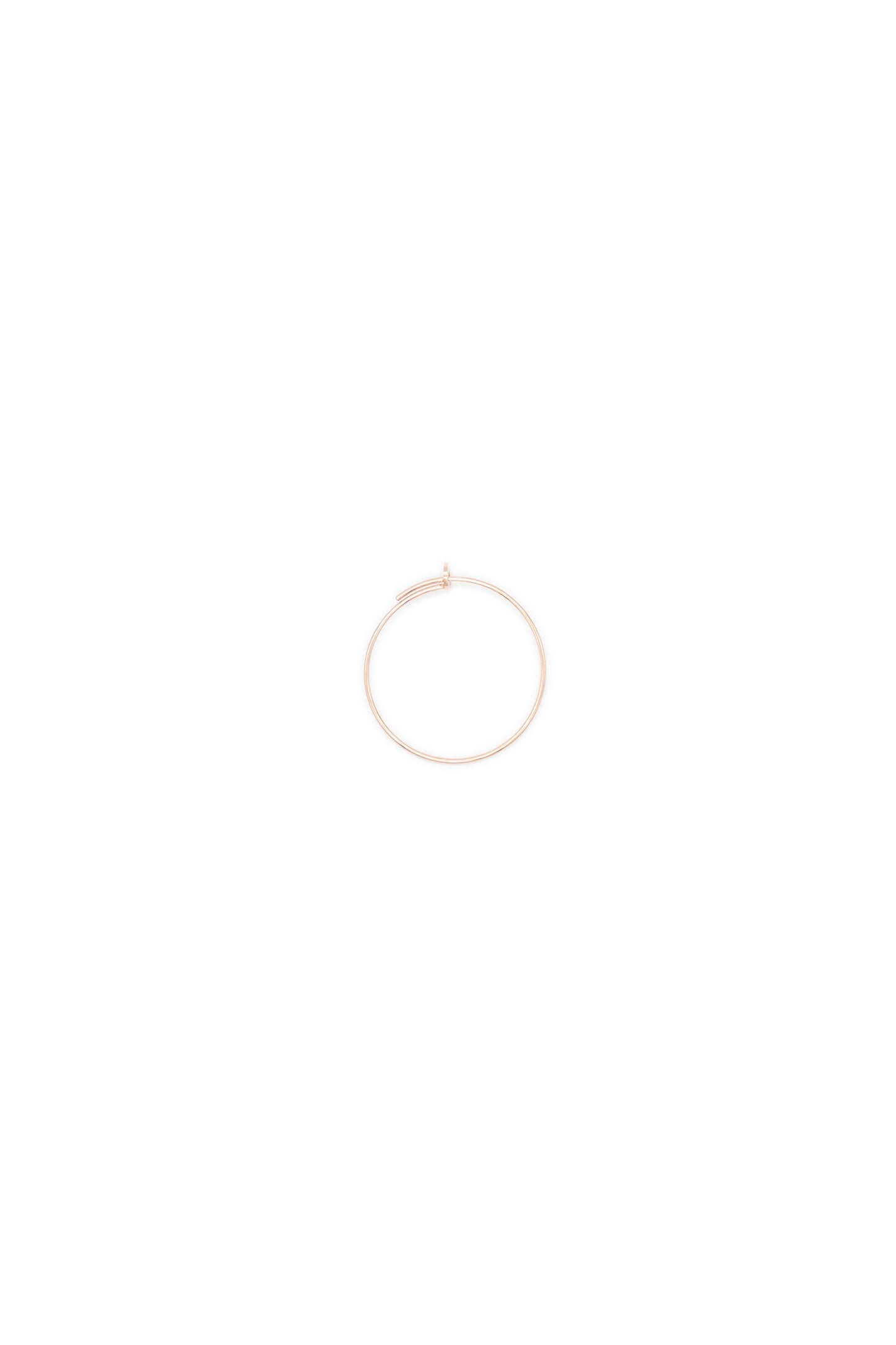 Orecchino HOOPS medio arg 925°°° placcato oro rosa 24k Ø 26 mm