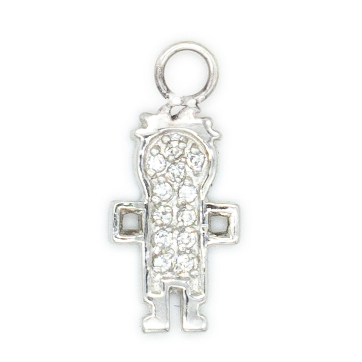 Bimbo argento bianco 925°°° Cubic Zirconia bianchi