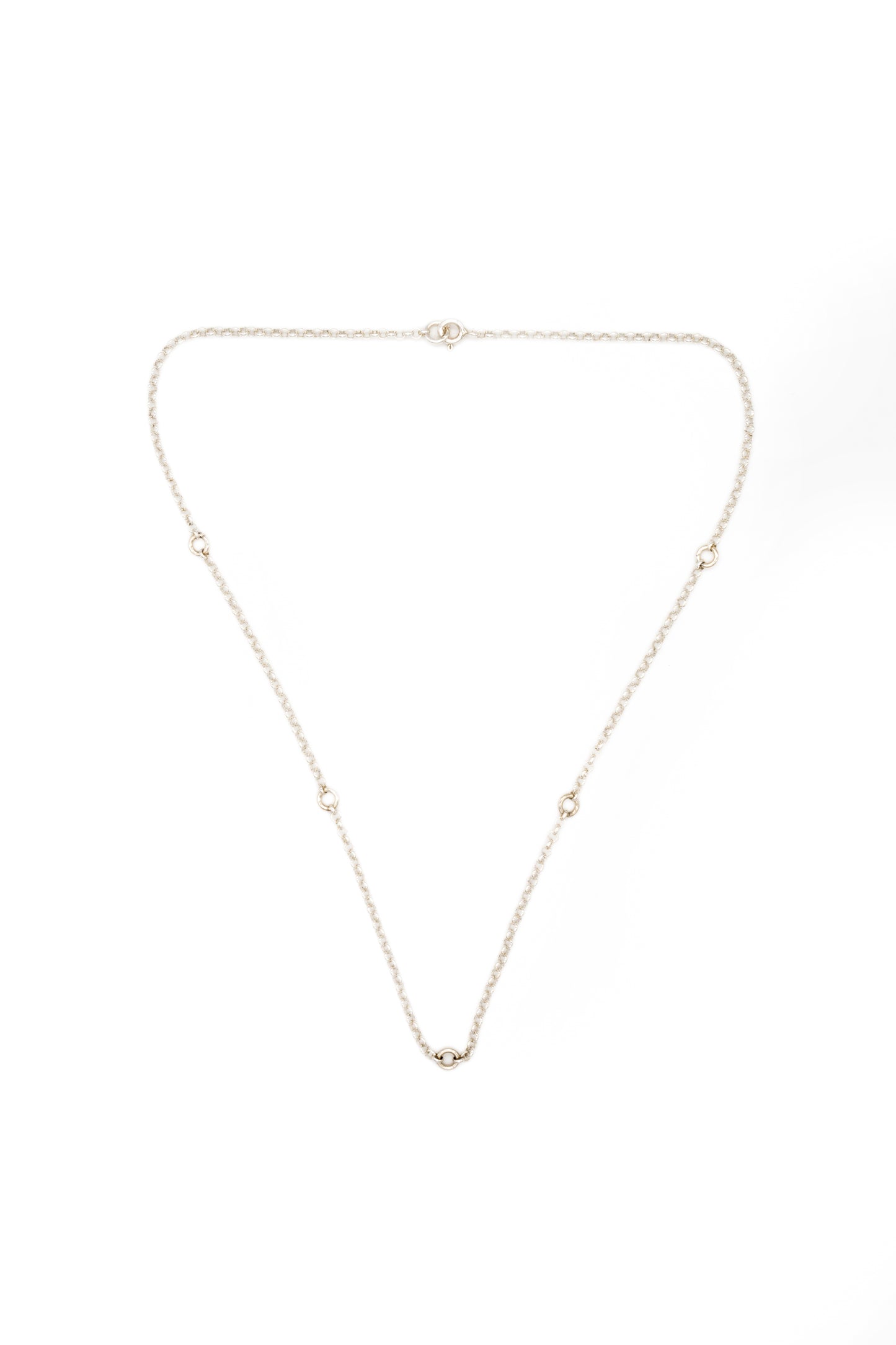 Collana Bollicine argento bianco 925°°° con cerchietti rodiati