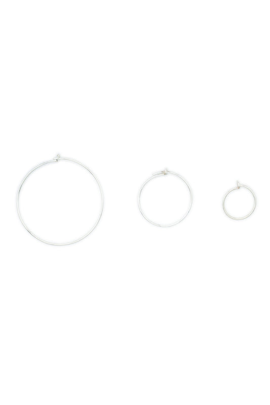 Orecchino HOOPS arg bianco 925°°°