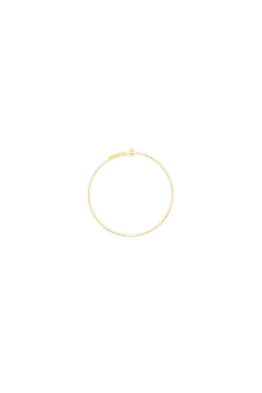 Orecchino HOOPS grande arg 925°°° placcato oro giallo 24k Ø 40 mm