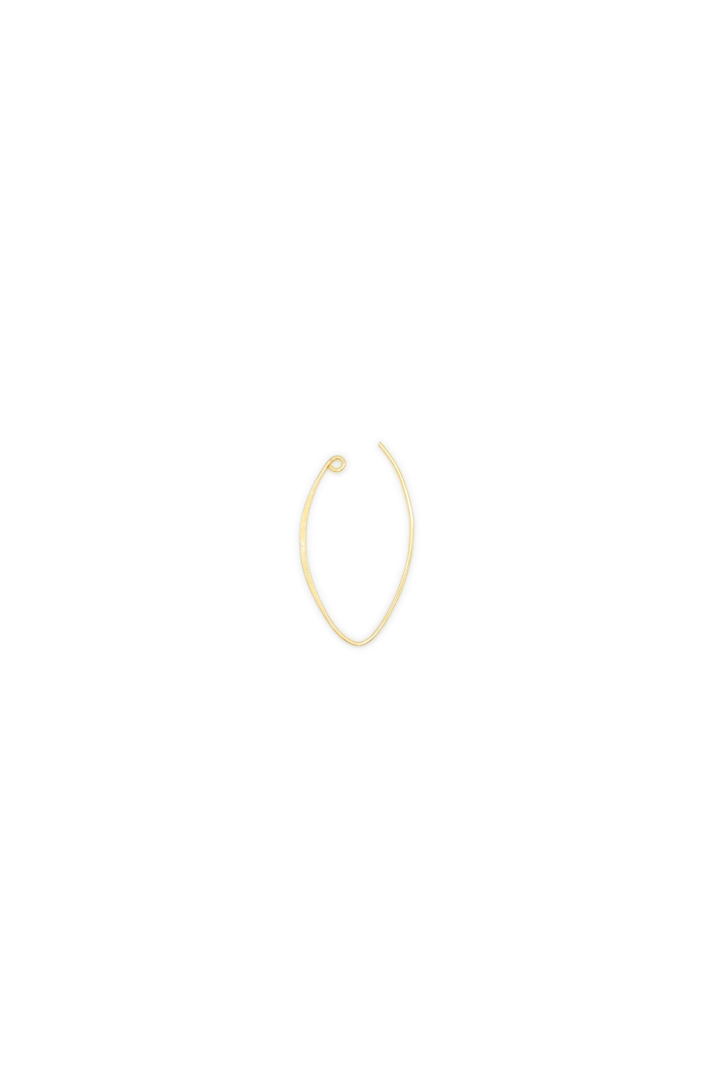 Orecchino OVALE grande arg  925°°° placcato oro giallo 24k cm 4