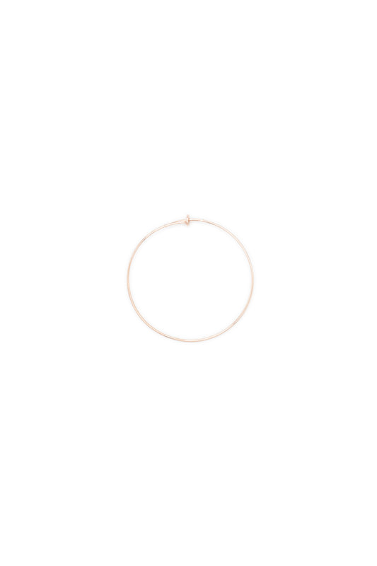 Orecchino HOOPS grande arg 925°°° placcato oro rosa 24k Ø 40 mm