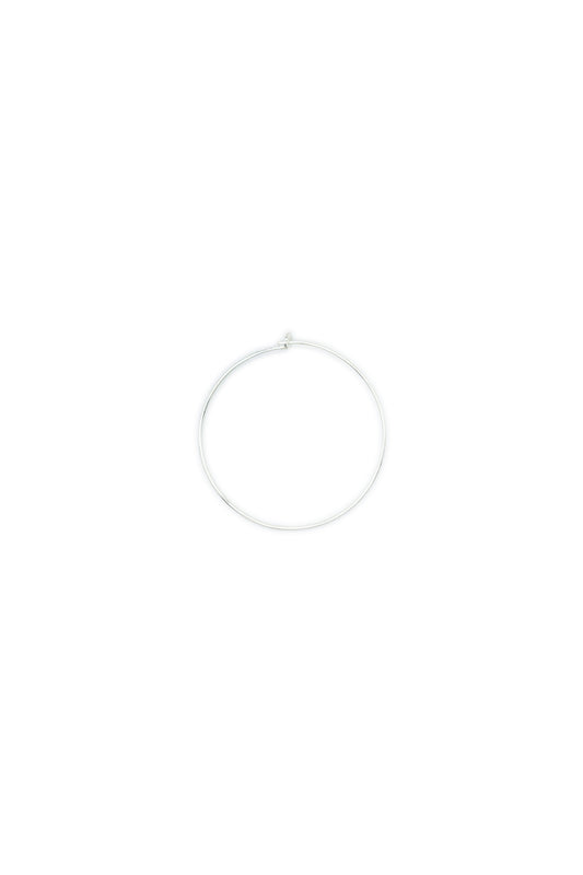 Orecchino HOOPS grande arg bianco 925°°°  Ø 40 mm