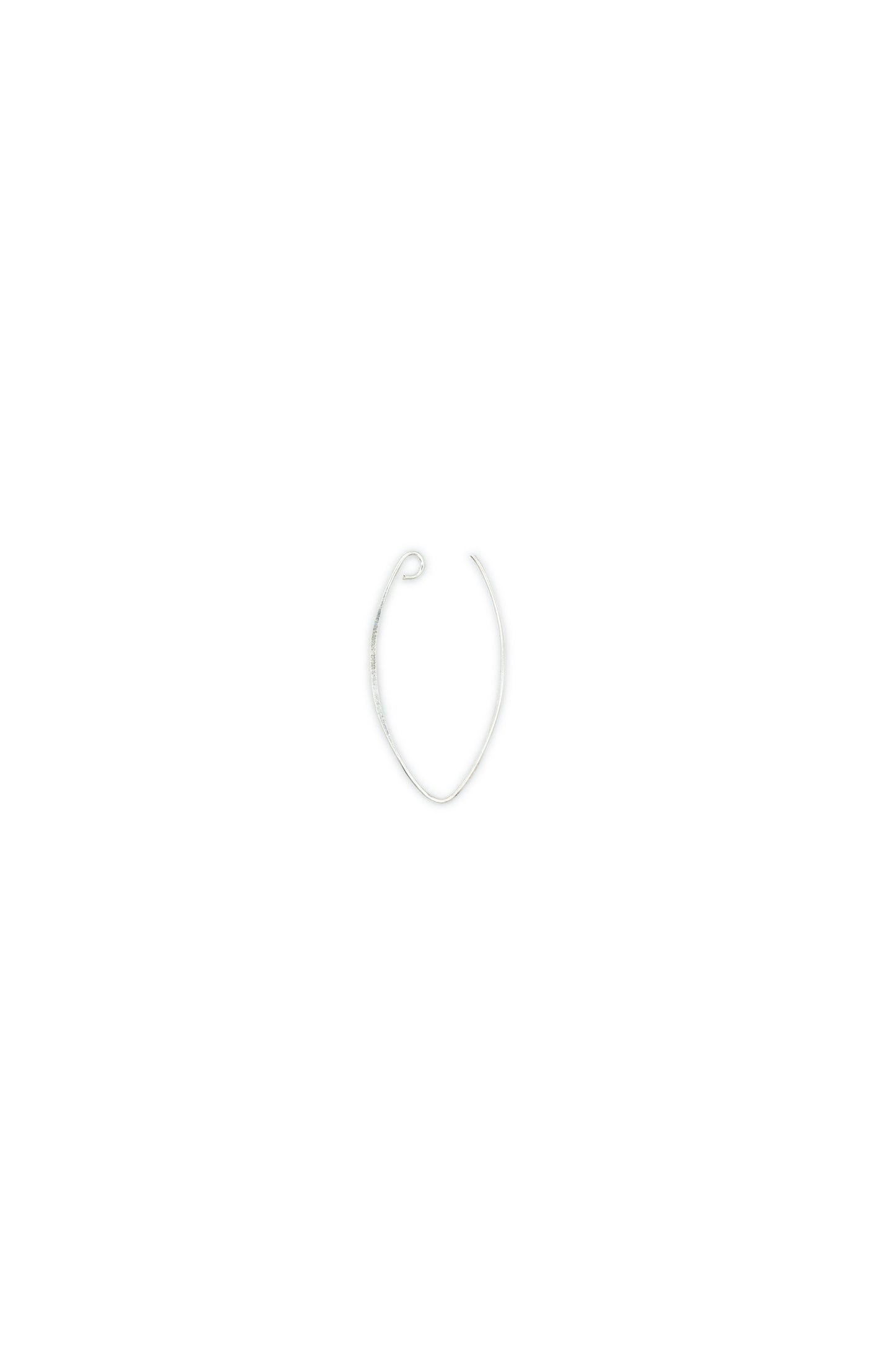 Orecchino OVALE grande arg bianco 925°°° cm 4