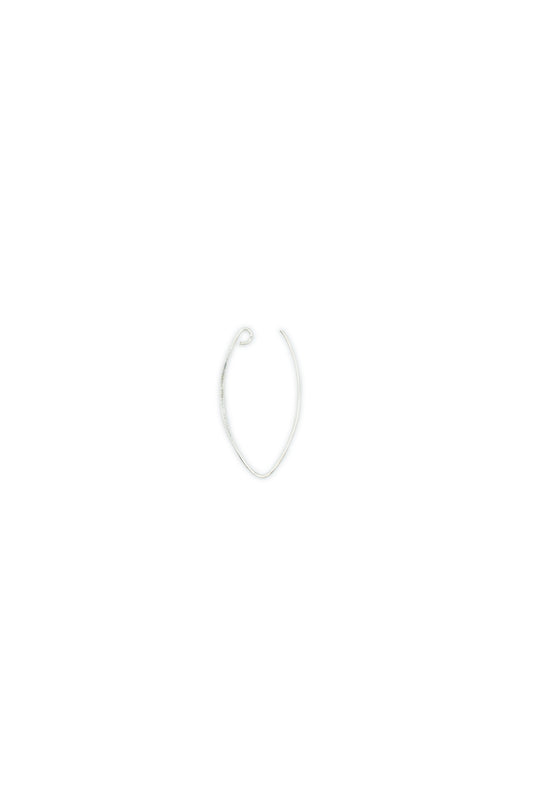 Orecchino OVALE grande arg bianco 925°°° cm 4