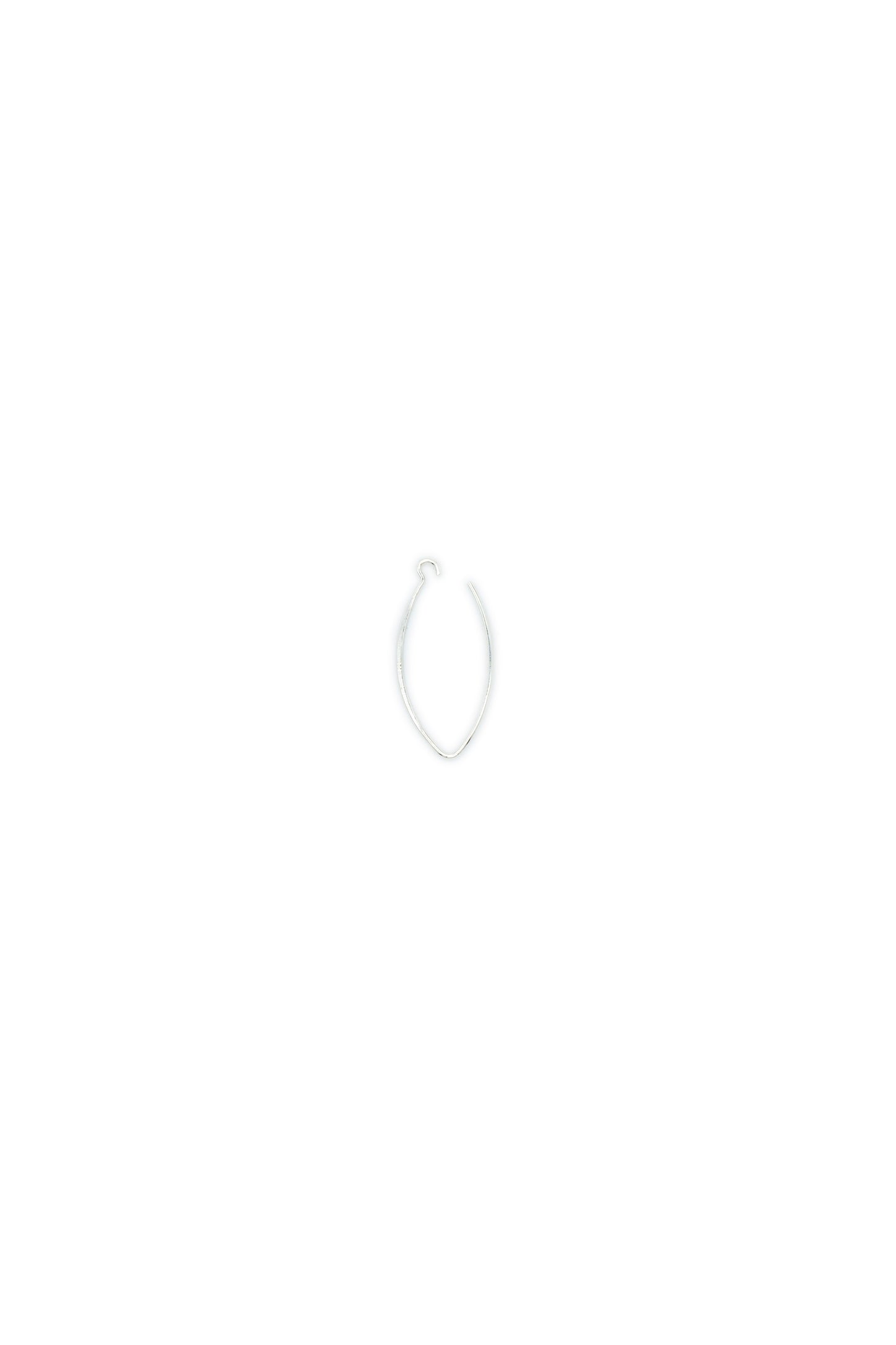 Orecchino OVALE piccolo arg bianco 925°°° cm 3,2