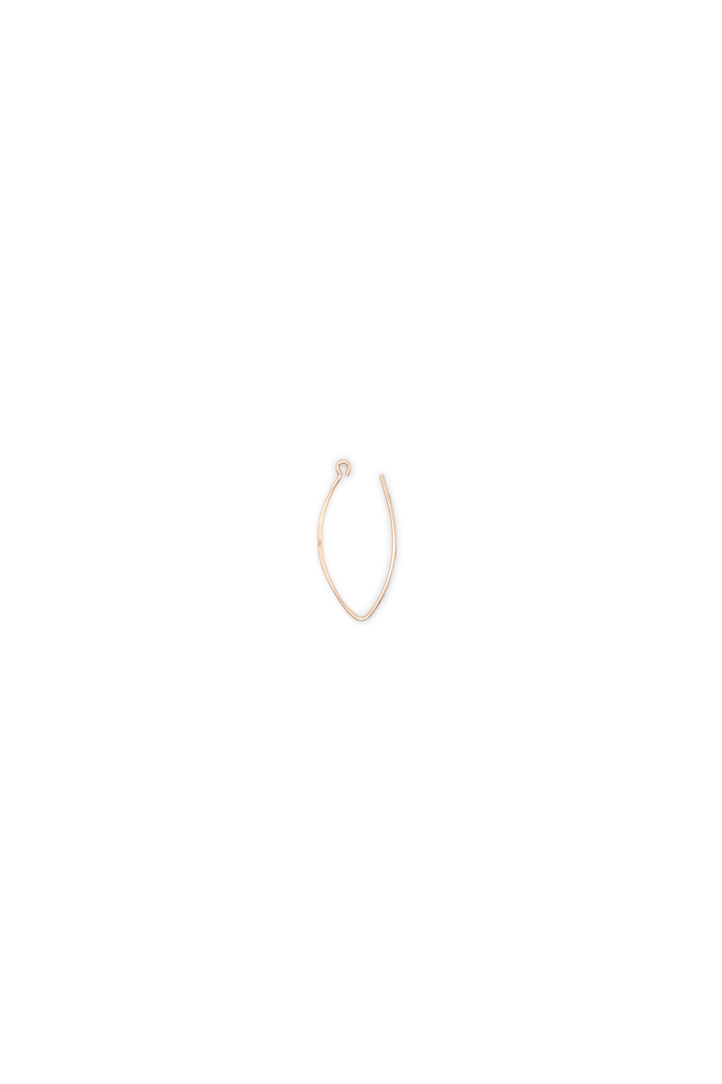 Orecchino OVALE piccolo arg  925°°° placcato oro rosa 24k cm 3,2
