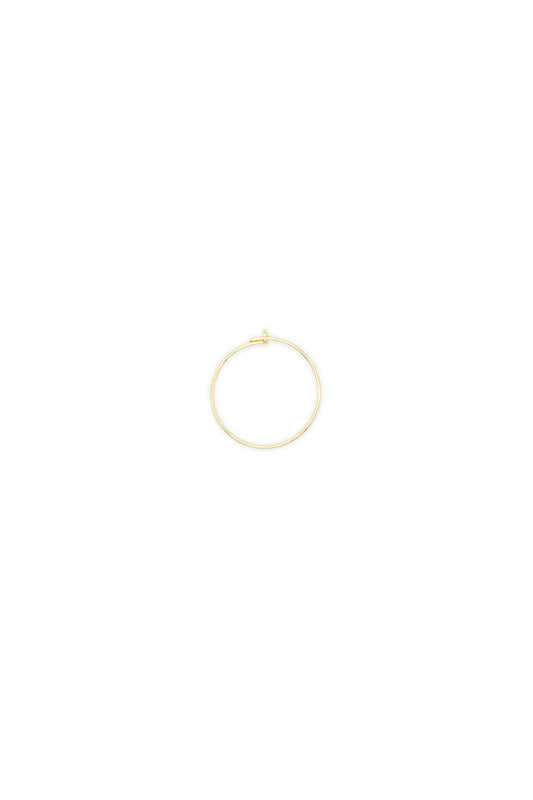 Orecchino HOOPS medio arg 925°°° placcato oro giallo 24k Ø 26 mm