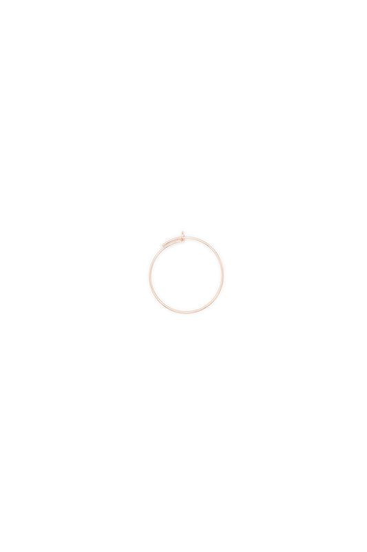 Orecchino HOOPS medio arg 925°°° placcato oro rosa 24k Ø 26 mm