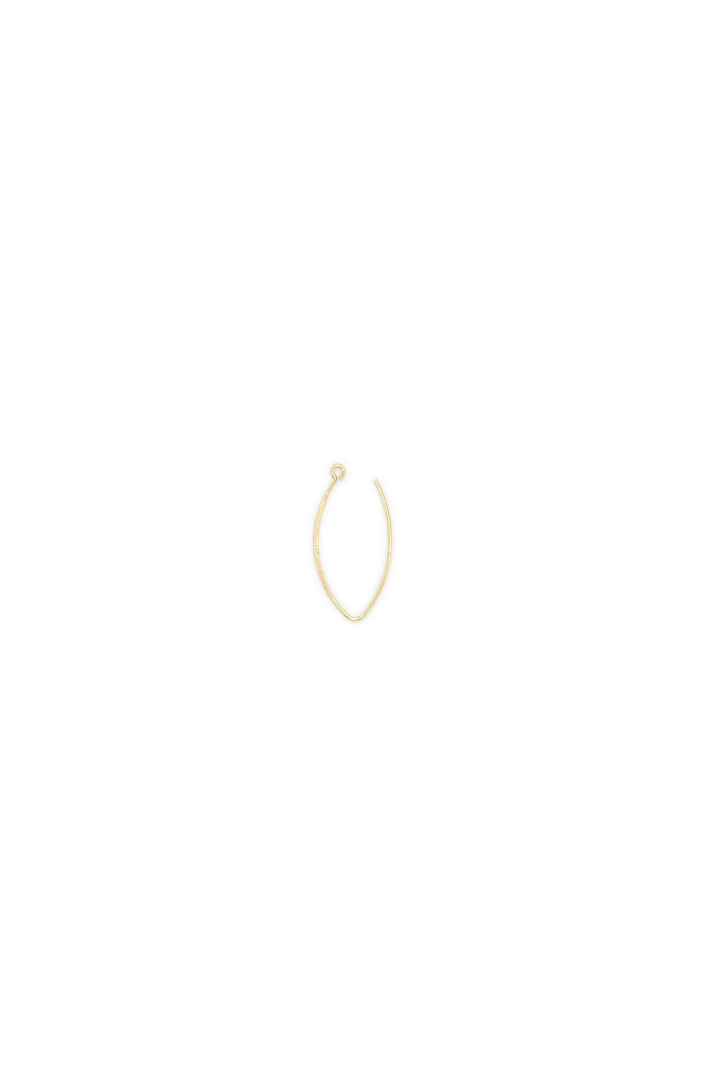 Orecchino OVALE piccolo arg  925°°° placcato oro giallo 24k cm 3,2