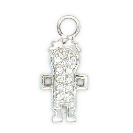 Bimbo argento bianco 925°°° Cubic Zirconia bianchi
