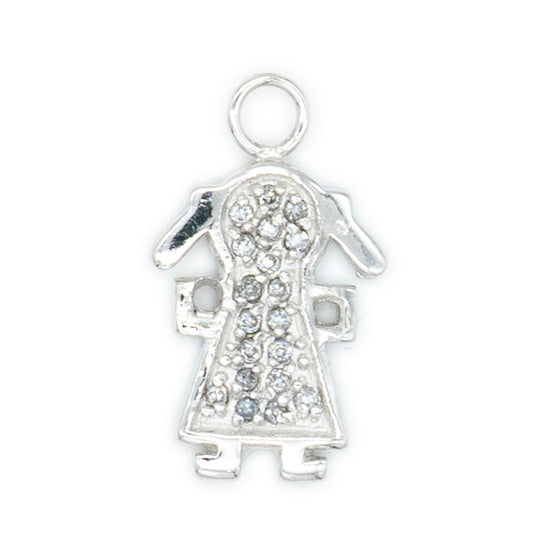 Bimba argento bianco 925°°° Cubic Zirconia bianchi