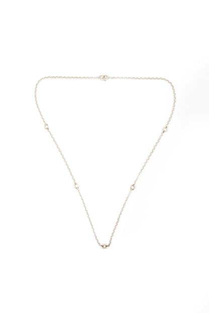 Collana Bollicine argento bianco 925°°° con cerchietti rodiati